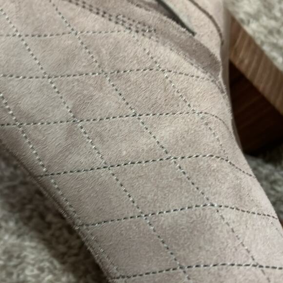 Toms Majorca Peep Toe Booties tan beige neutral Women’s Size 7 Ankle‎ Boots Nice - Picture 15 of 16